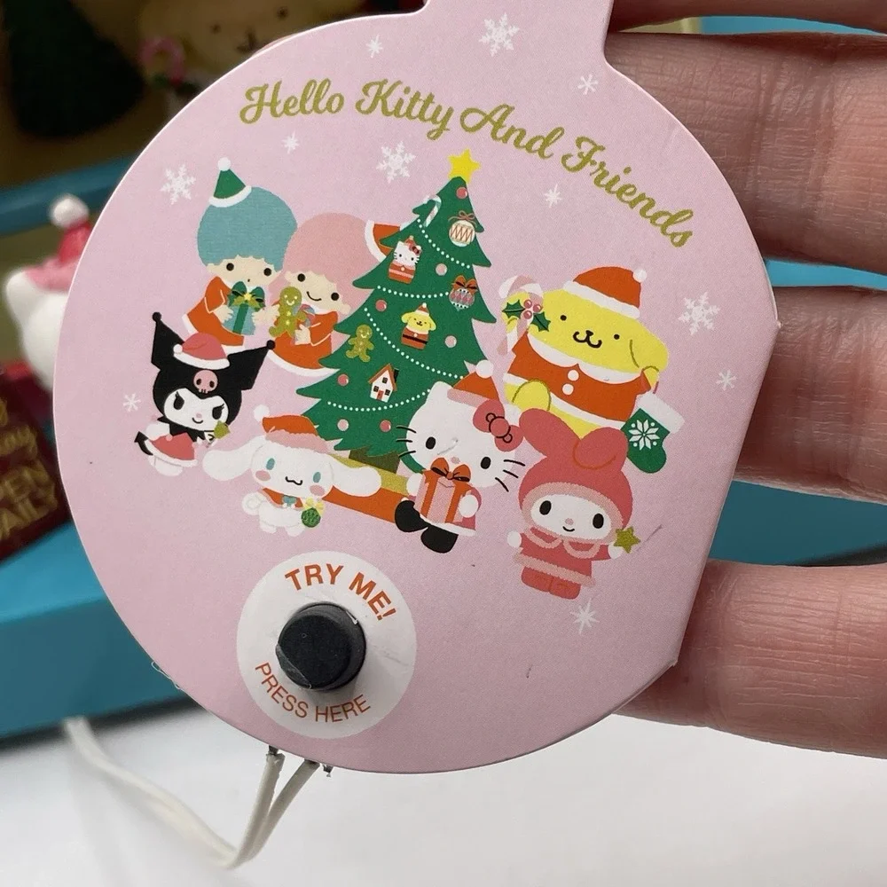 Hello Kitty Kuromi Pompompurin Light Up Christmas Candy Cane Village Sanrio NEW
